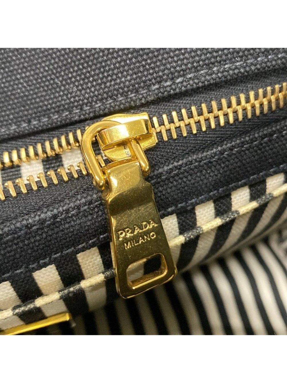 Prada Tote Canapa Black Inside - Picture 14 of 15